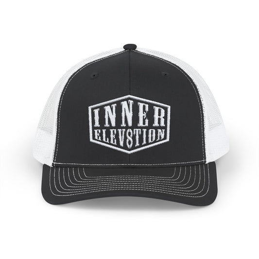 Inner Elev8tion Snapback Trucker Cap - Stylish Black Hat for Outdoor Adventures