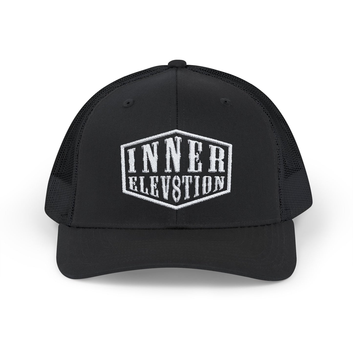 Inner Elev8tion Snapback Trucker Cap - Stylish Black Hat for Outdoor Adventures